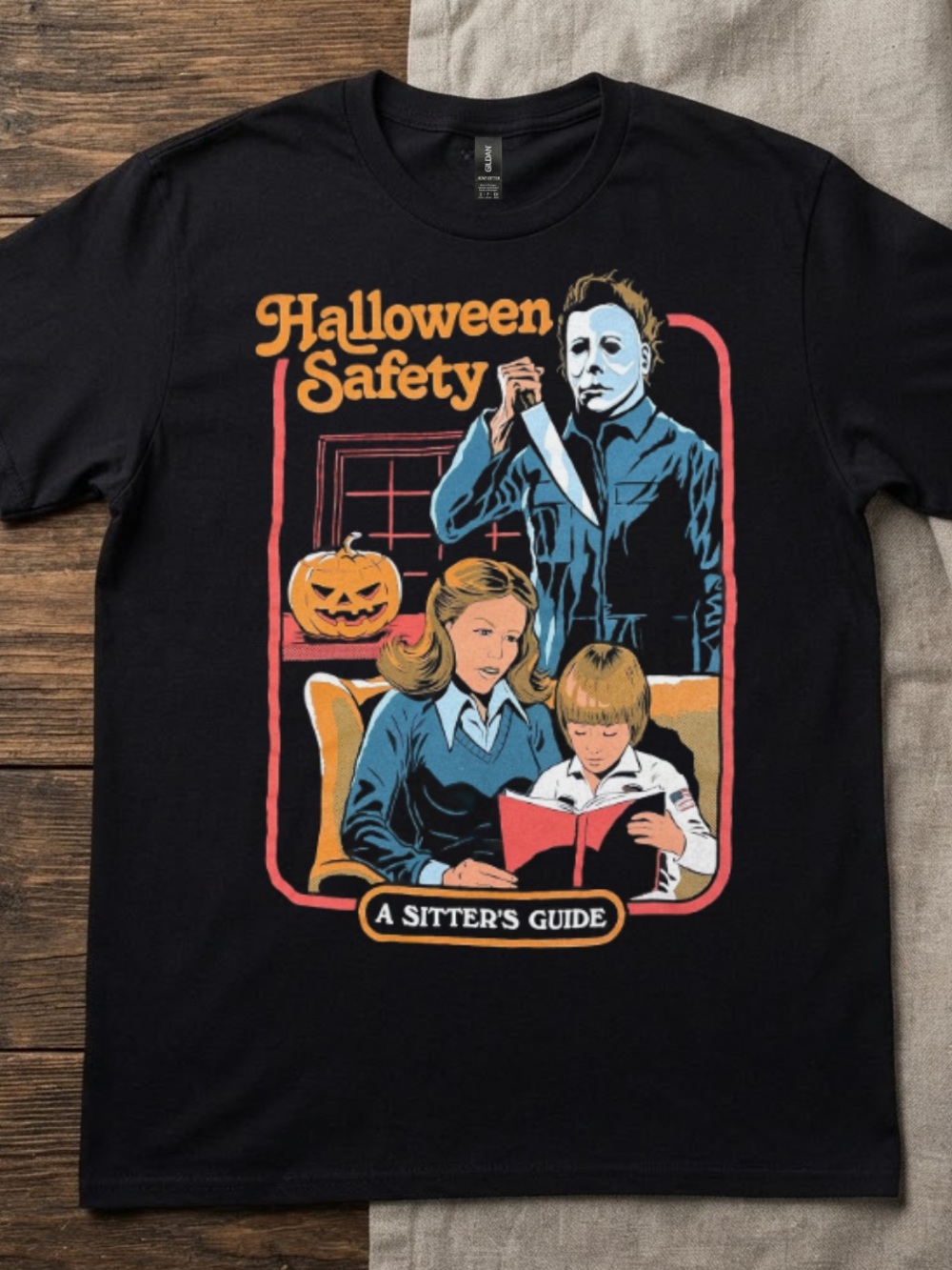Gildan Black Halloween Graphic Tee w